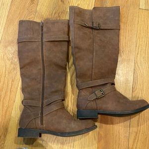 Tall brown boots